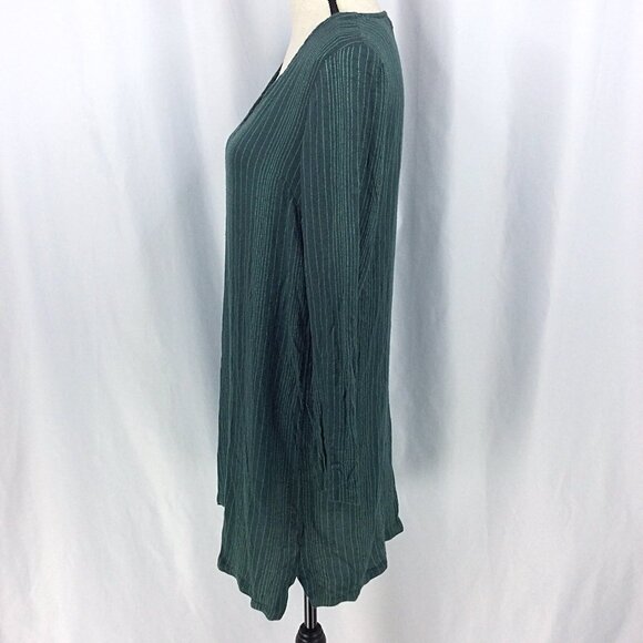 RVCA Dress Womens Size Medium 10 Green V-Neck Shift Lightweight Beach Skater - Picture 4 of 8